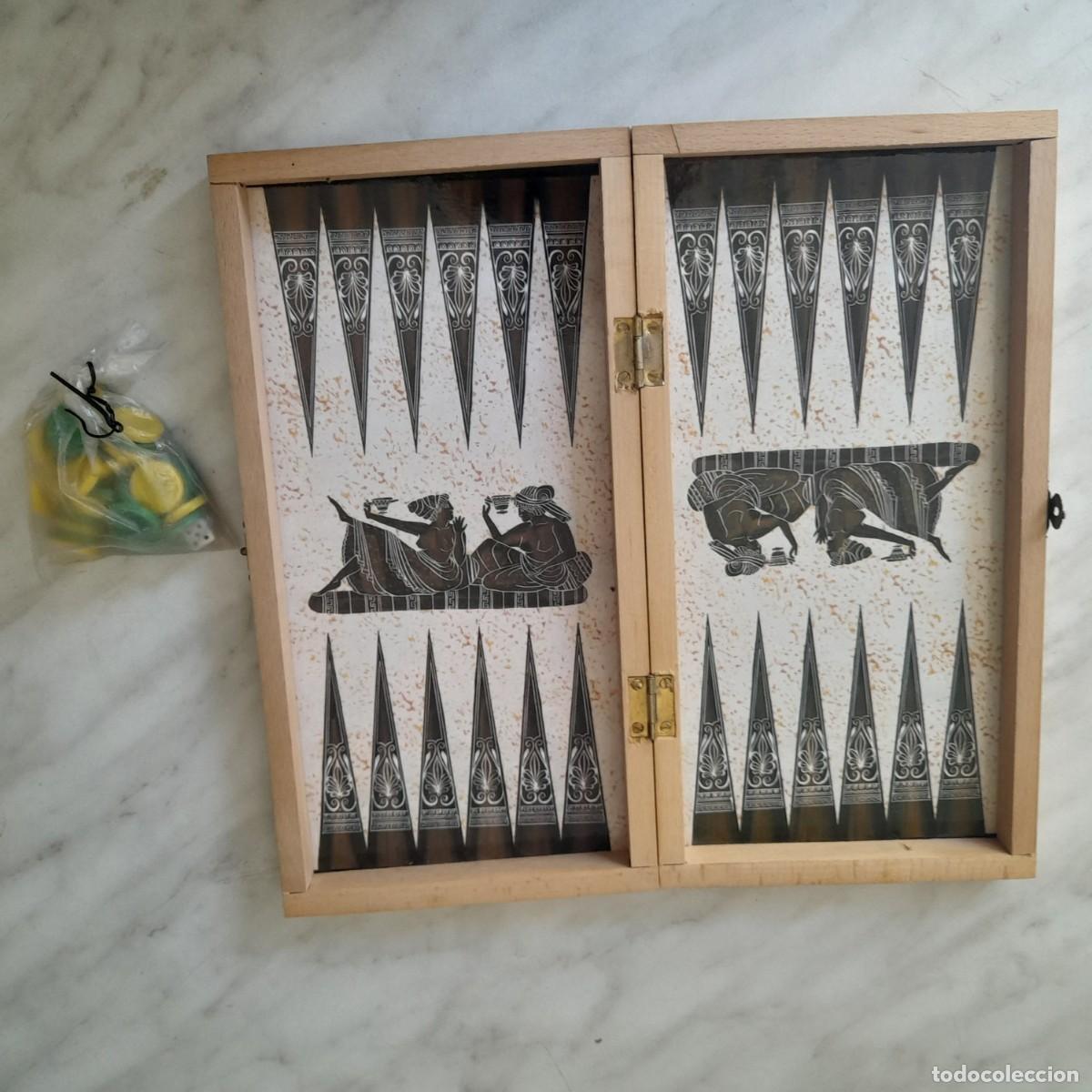 Juegos de mesa: TABLERO BACKGAMMON Y AJEDREZ GRECIA ANTIGUA - Foto 2