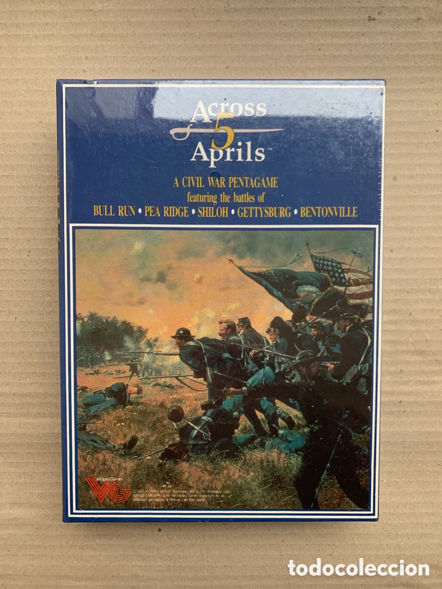Brettspiele: juego wargame ACROSS 5 APRILS de Victory Games VG Civil War FIVE (tipo nac)