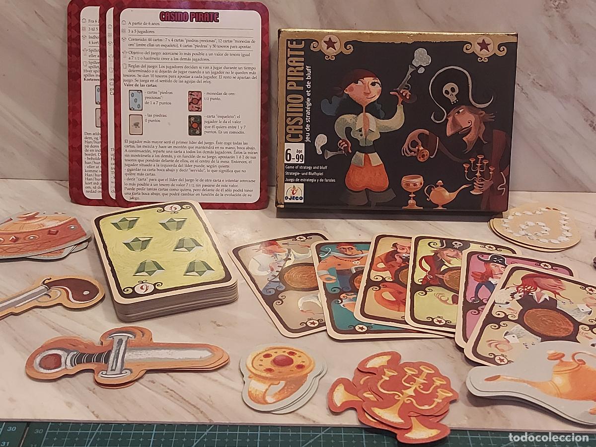 Jeux de table: CASINO PIRATE | JUEGO DE CARTAS DE ESTRATEGIA-DJECO | COMPLETO | INSTRUCCIONES EN CASTELLANO