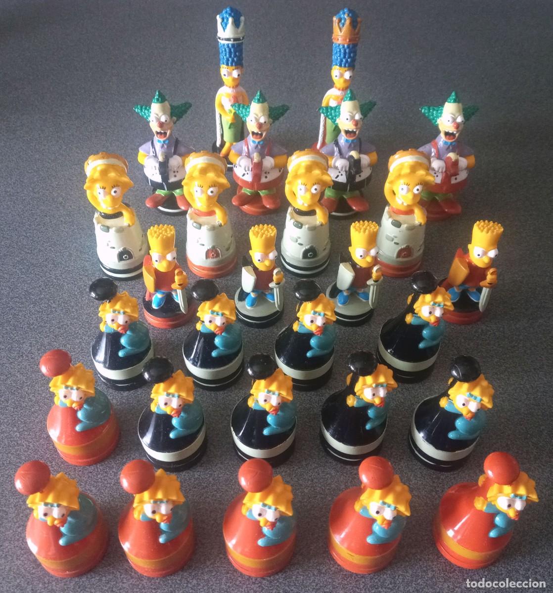 Juegos de mesa: Lote piezas ajedrez Los Simpsons