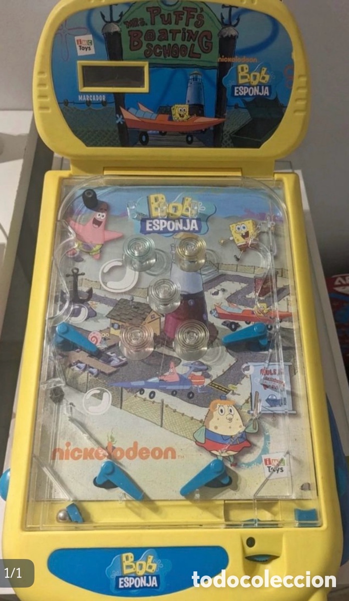 Juegos de mesa: Pinball Bob Esponja Nickelodeon IMC Toys &ndash; Mrs. Puff&rsquo;s Boating School