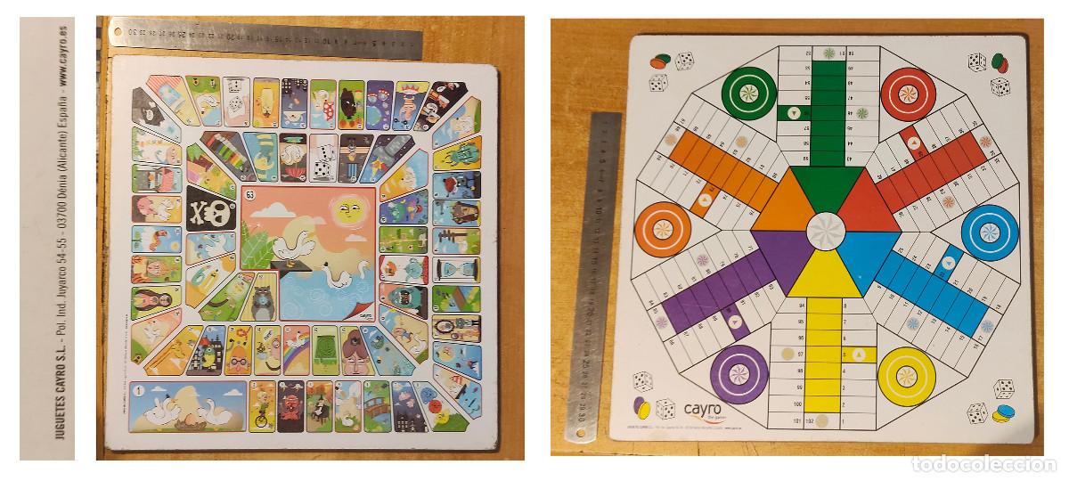 Juegos de mesa: Tablero de Juego de la Oca y Parchis de 6 jugadores cayro de madera o similar, unos 40 x 40cm