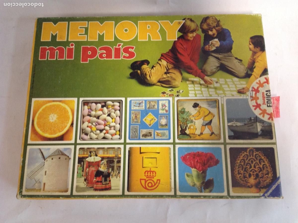 Juegos de mesa: MEMORY MI PA&Iacute;S. JUEGOS EDUCA . A&ntilde;os 80