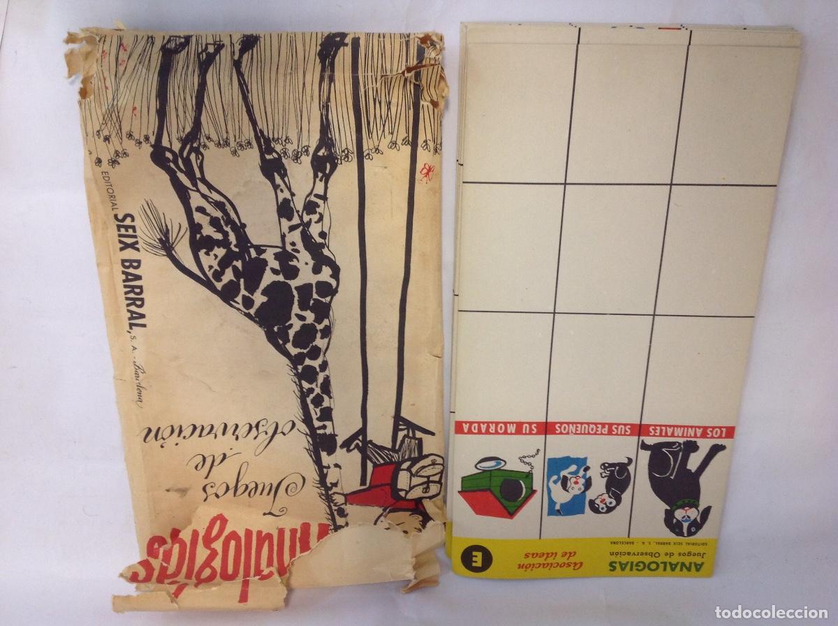 Juegos de mesa: ANALOG&Iacute;AS. JUEGOS DE OBSERVACI&Oacute;N. SEIX BARRAL. A&ntilde;os 70