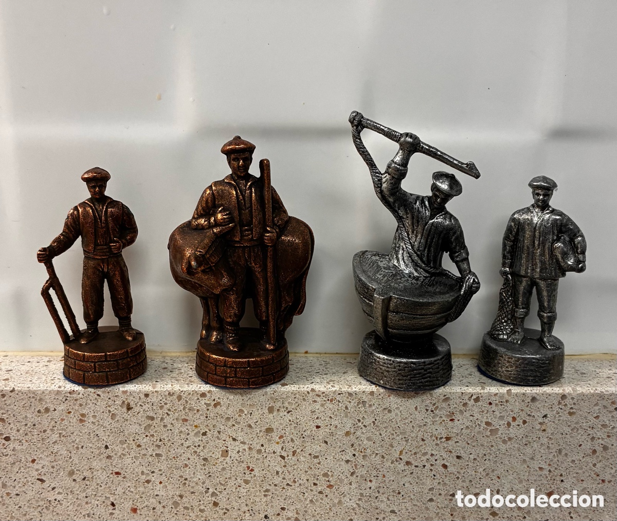 Juegos de mesa: AJEDREZ TEM&Aacute;TICO VASCO BRONCE - Foto 4