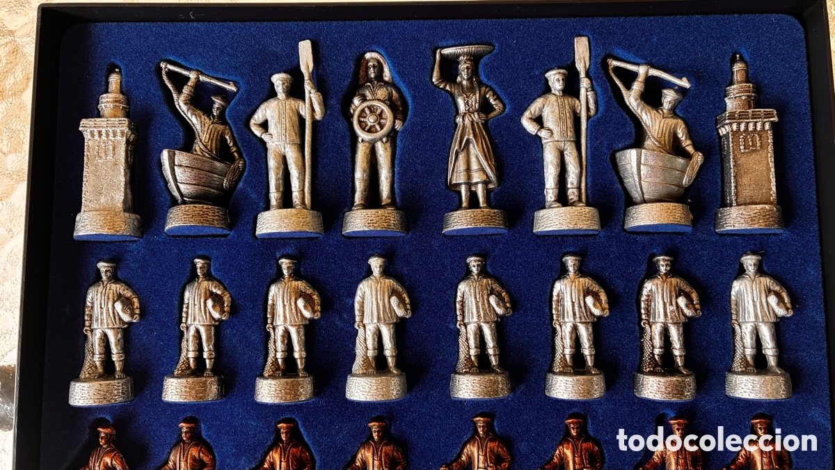 Juegos de mesa: AJEDREZ TEM&Aacute;TICO VASCO BRONCE - Foto 6