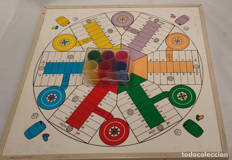 Juegos de mesa: ANTIGUO TABLERO DEL JUEGO DE LA OCA Y PARCHIS PARA 6 JUGADORES CON FICHAS ETC., MARIGO SPAIN