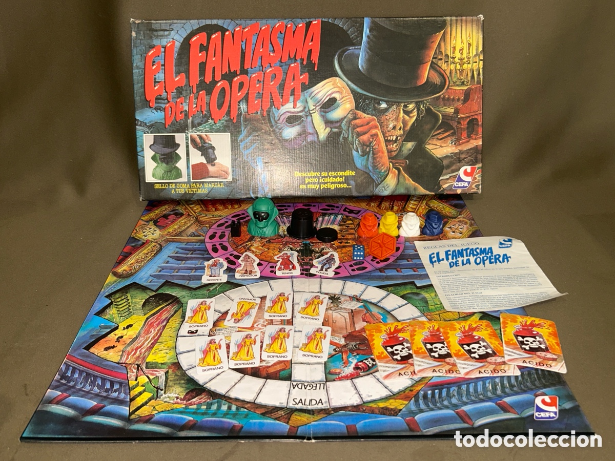 Juegos de mesa: EL FANTASMA DE LA OPERA-CEFA-CAJA LARGA-JUEGO DE MESA-COMPLETO-CAJA LARGA
