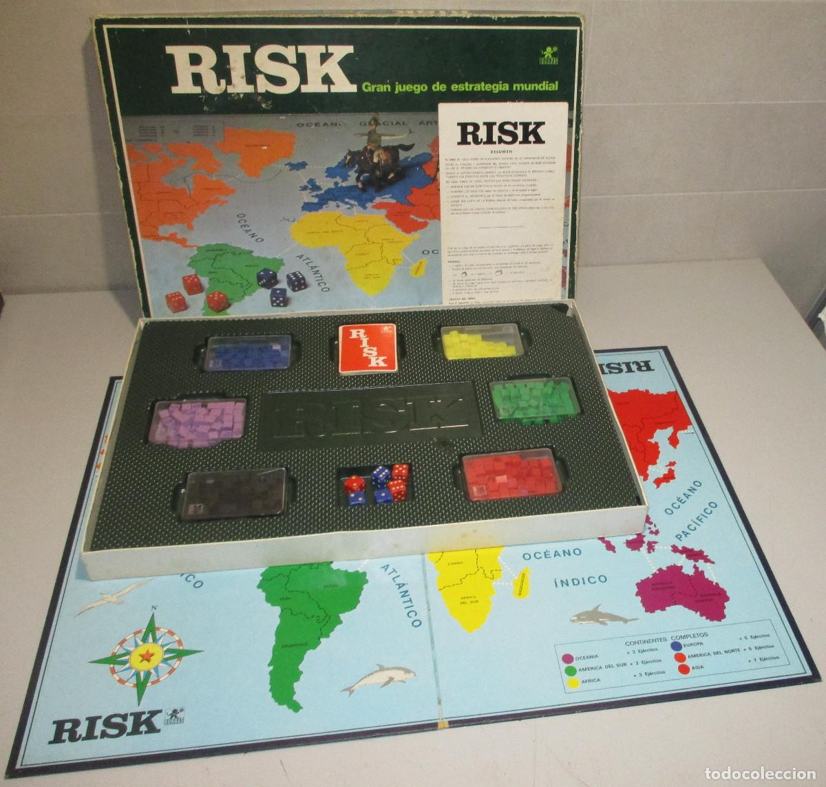 Juegos de mesa: JUEGO DE MESA RISK GRAN JUEGO DE ESTRATEGIA MUNDIAL BORRAS EDICI&Oacute;N A&Ntilde;OS 70, caja grande 6 jugadores