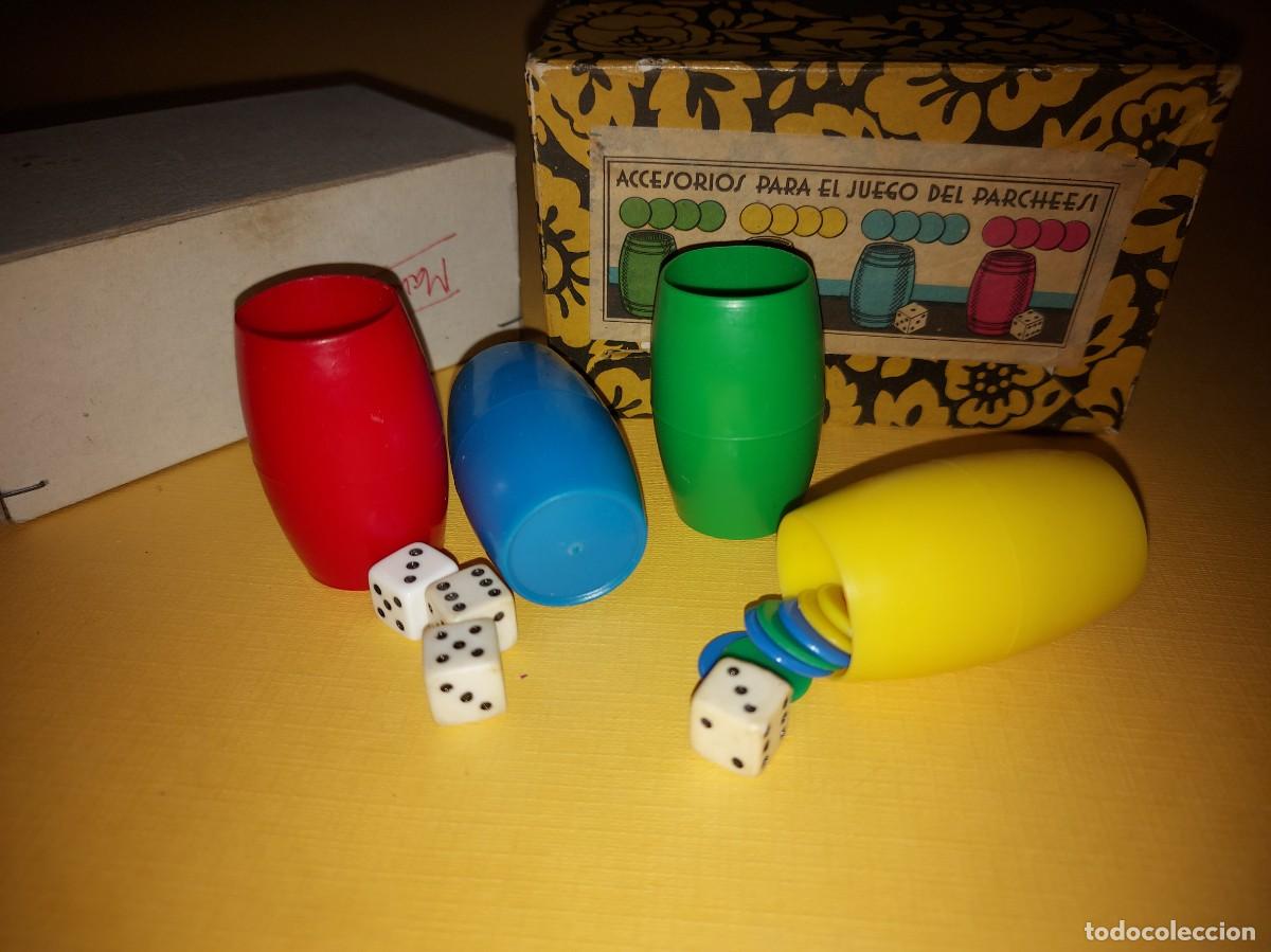 Juegos de mesa: ACCESORIOS PARA EL JUEGO DEL PARCHIS , ANTIGUA CAJA