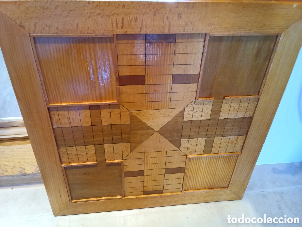 Juegos de mesa: Tablero De Ajedrez Artesano A Doble Cara - Foto 2