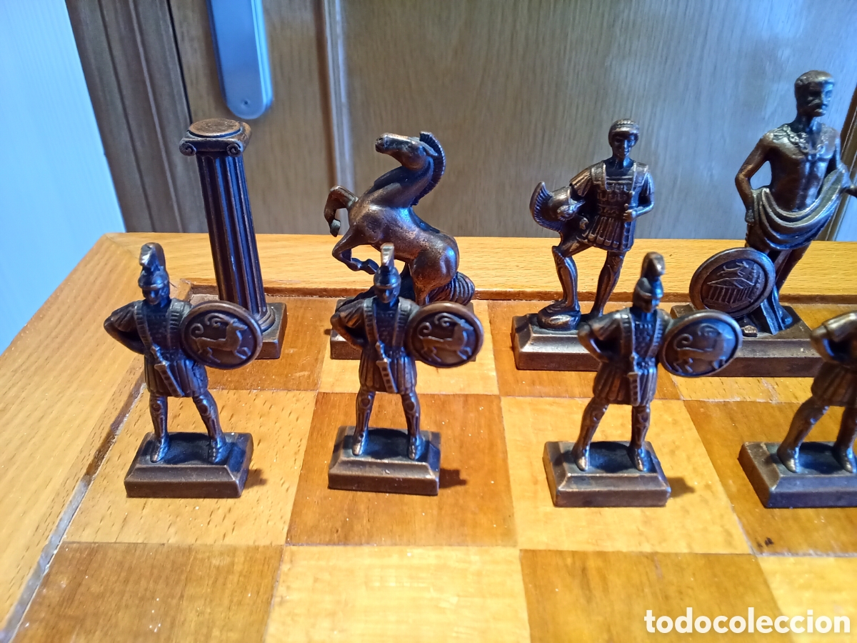 Juegos de mesa: Tablero De Ajedrez Artesano A Doble Cara - Foto 4