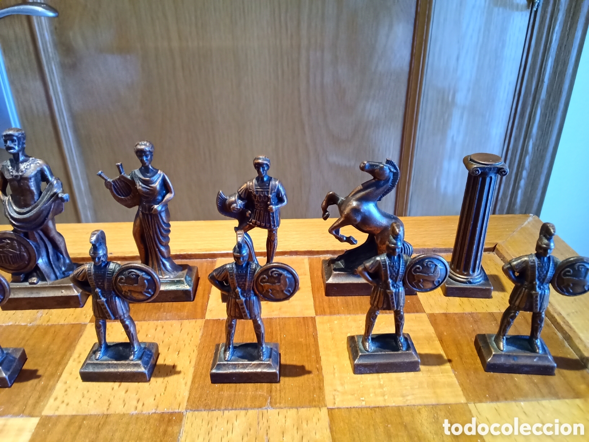 Juegos de mesa: Tablero De Ajedrez Artesano A Doble Cara - Foto 5