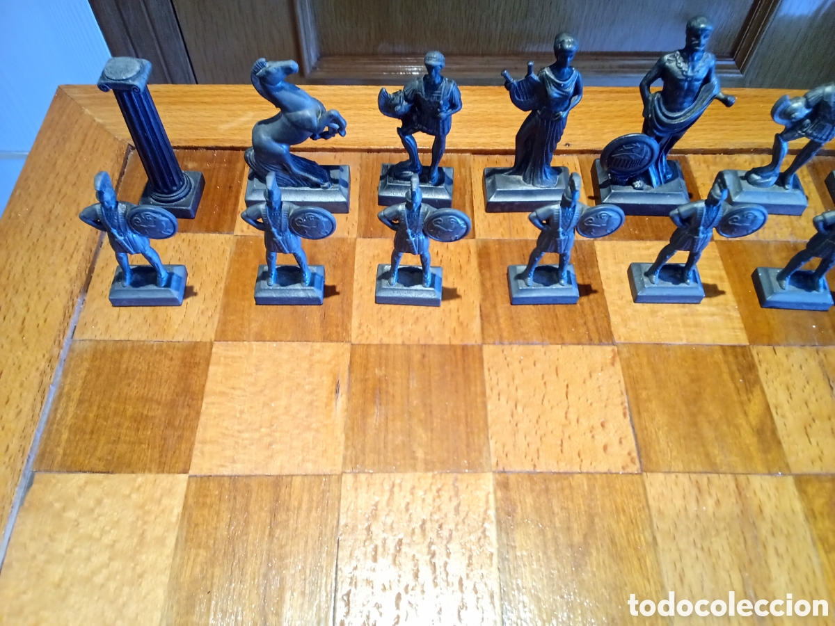 Juegos de mesa: Tablero De Ajedrez Artesano A Doble Cara - Foto 6
