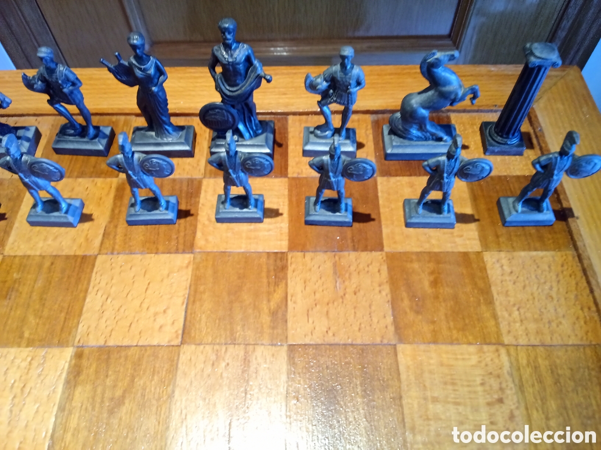 Juegos de mesa: Tablero De Ajedrez Artesano A Doble Cara - Foto 7