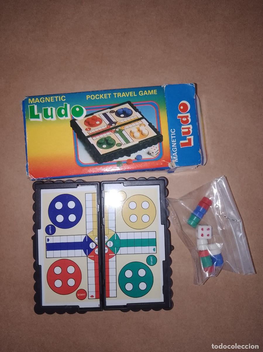 Juegos de mesa: Juego mini magn&eacute;tic ludo a&ntilde;os 90