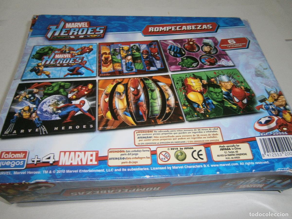 Juegos de mesa: ROMPECABEZAS DE CUBOS MARVEL HEROES EN SU CAJA - Foto 2