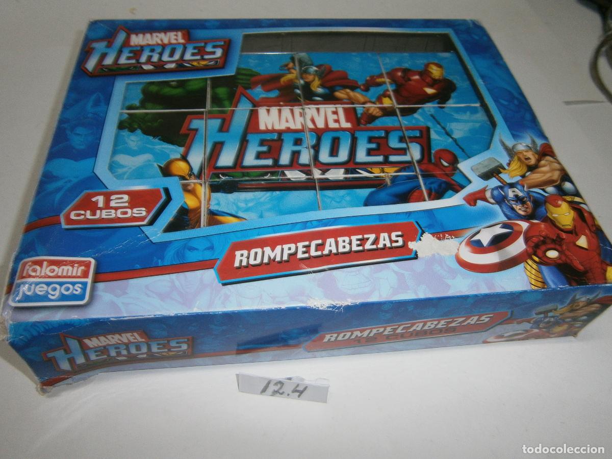 Juegos de mesa: ROMPECABEZAS DE CUBOS MARVEL HEROES EN SU CAJA