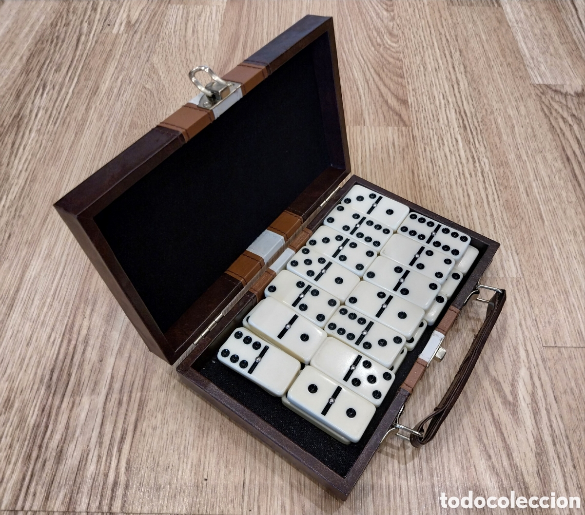 Juegos de mesa: Juego Domin&oacute; cl&aacute;sico (Double six) - Foto 3