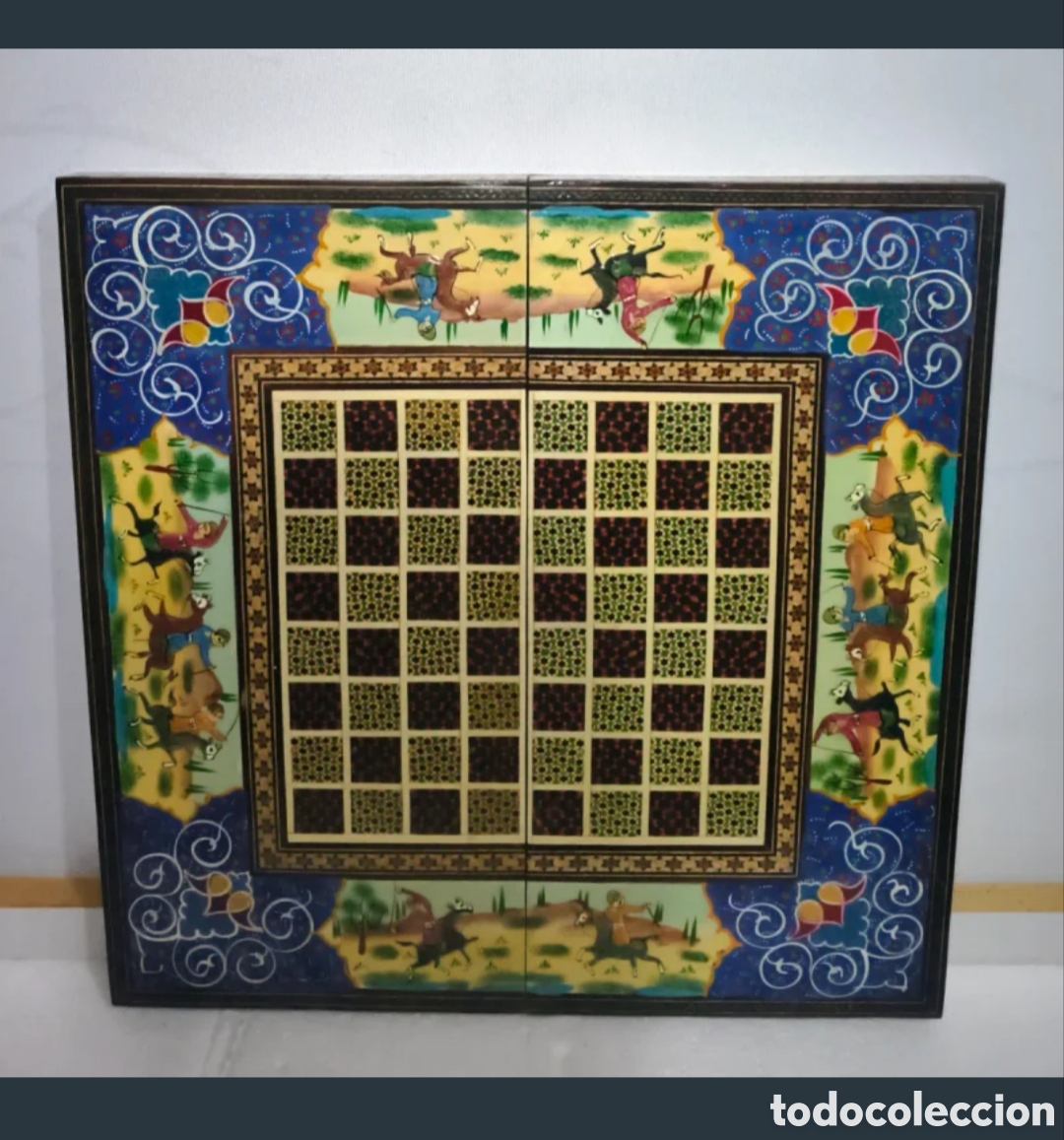 Juegos de mesa: Tablero Ajedrez Damas Persia pintado