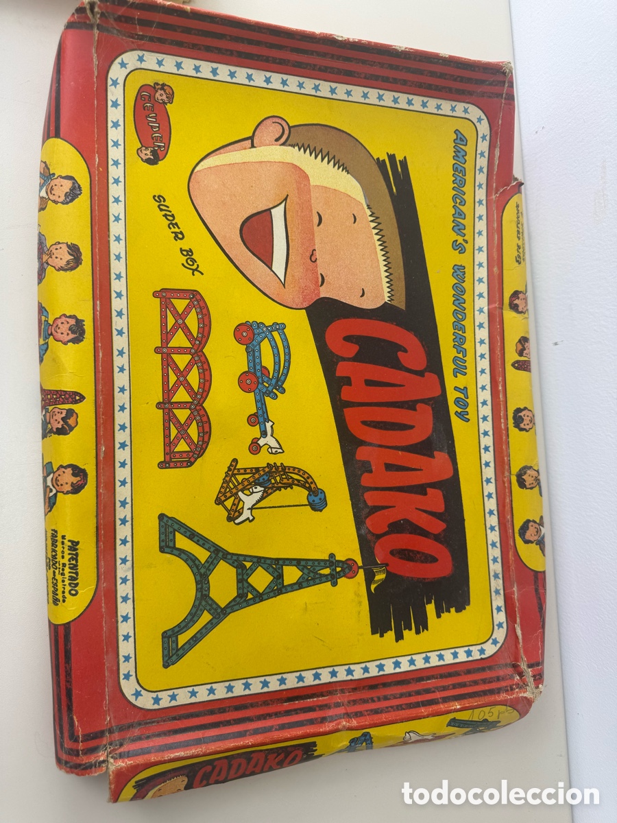 Juegos de mesa: Juguete antiguo de construcci&oacute;n Geyper Cadako s&uacute;per box.
