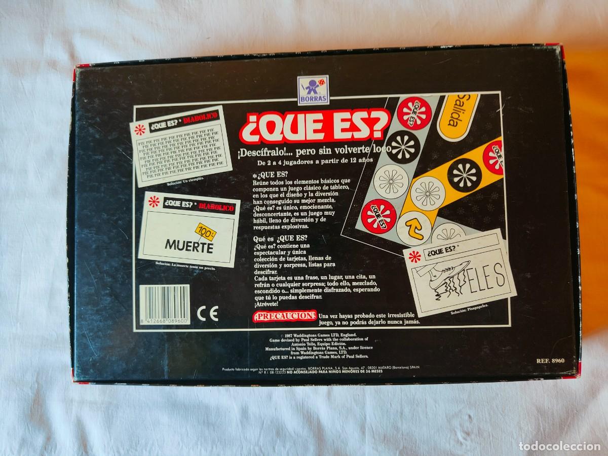Juegos de mesa: QUE ES de Borras. Juego a&ntilde;o 80. Decatalogado - Foto 2