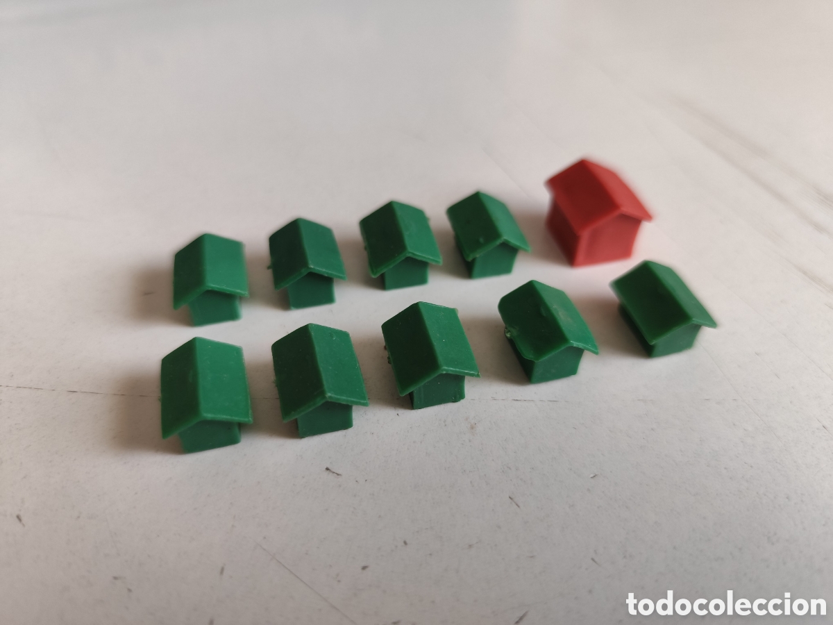Juegos de mesa: Fichas Monopoly. Casas y Hotel. Borras