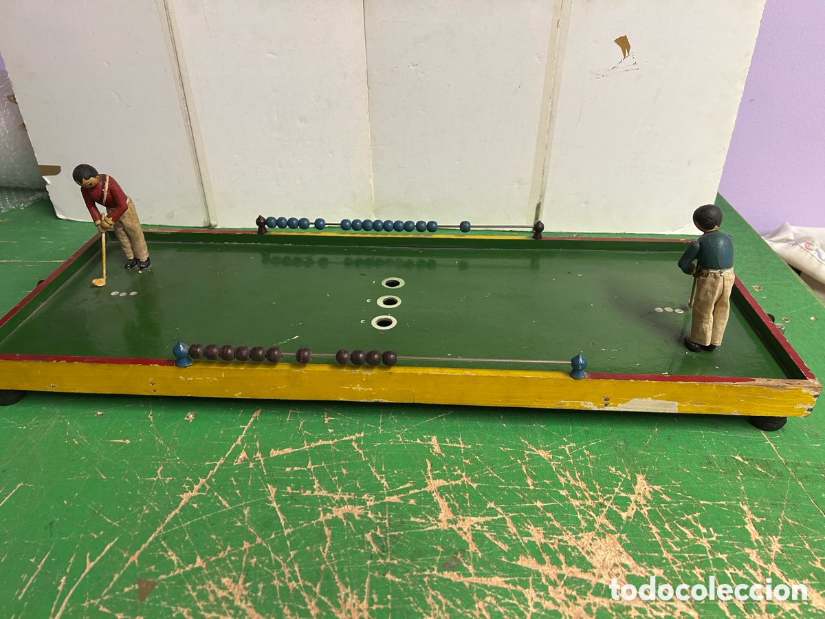 Juegos de mesa: JUEGO DE MINIGOLF DE MESA DE MADERA