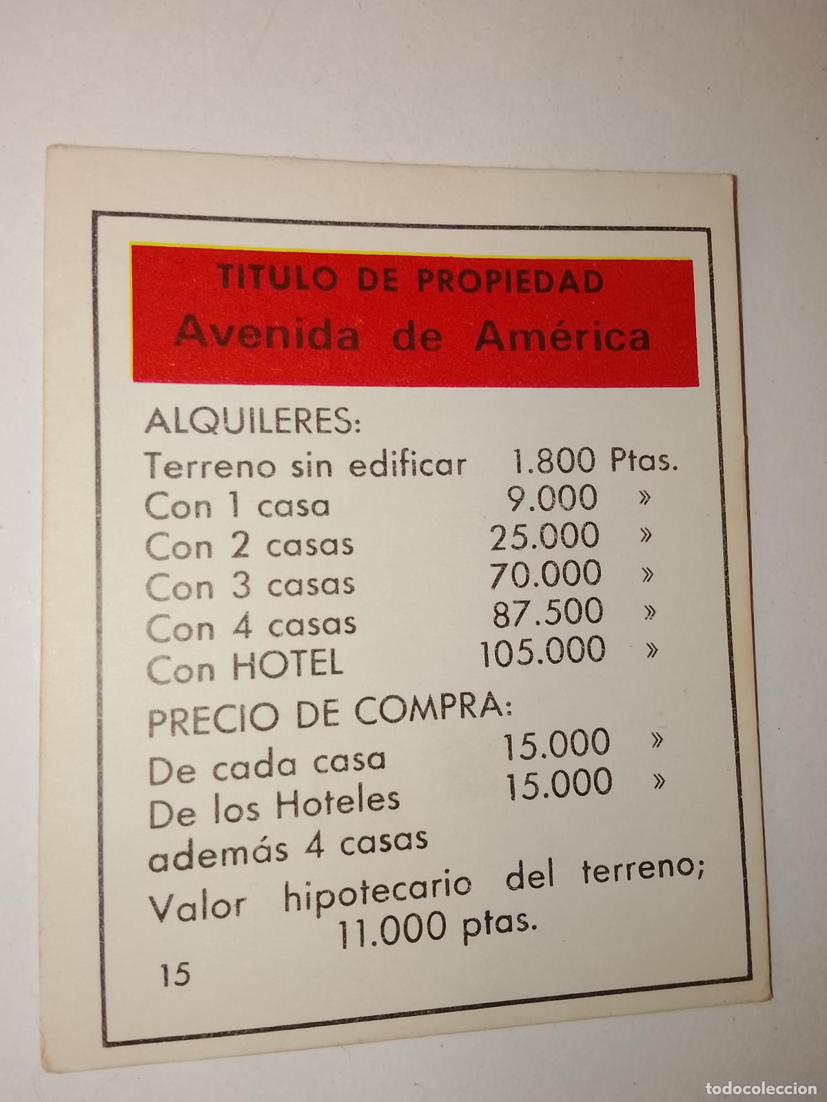 Juegos de mesa: FICHA MONOPOLY A&Ntilde;OS 70S COMPLETE SUS FALTAS, SE VENDE LA DE LA FOTO