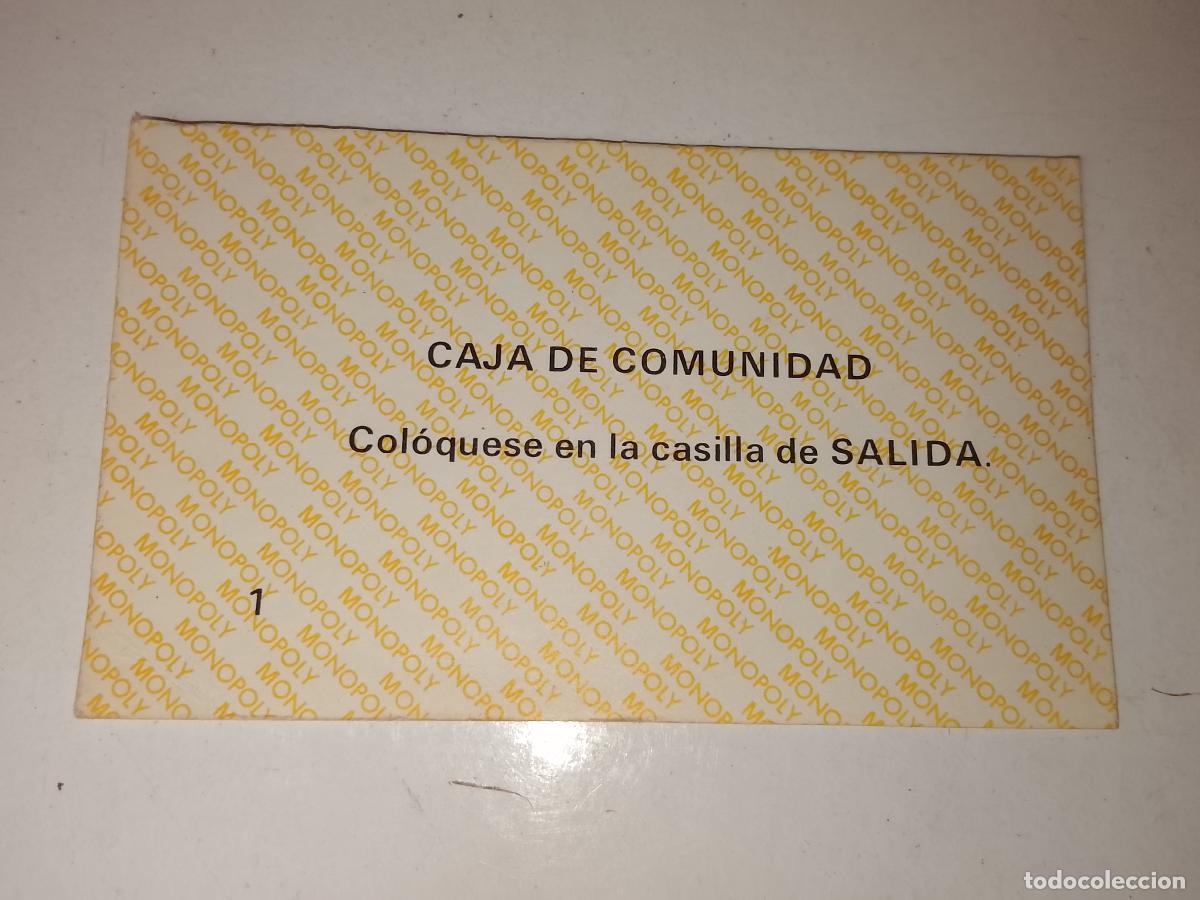 Juegos de mesa: FICHA TARJETA DEL JUEGO MONOPOLY A&Ntilde;OS 70S COMPLETE SUS FALTAS, SE VENDE LA DE LA FOTO