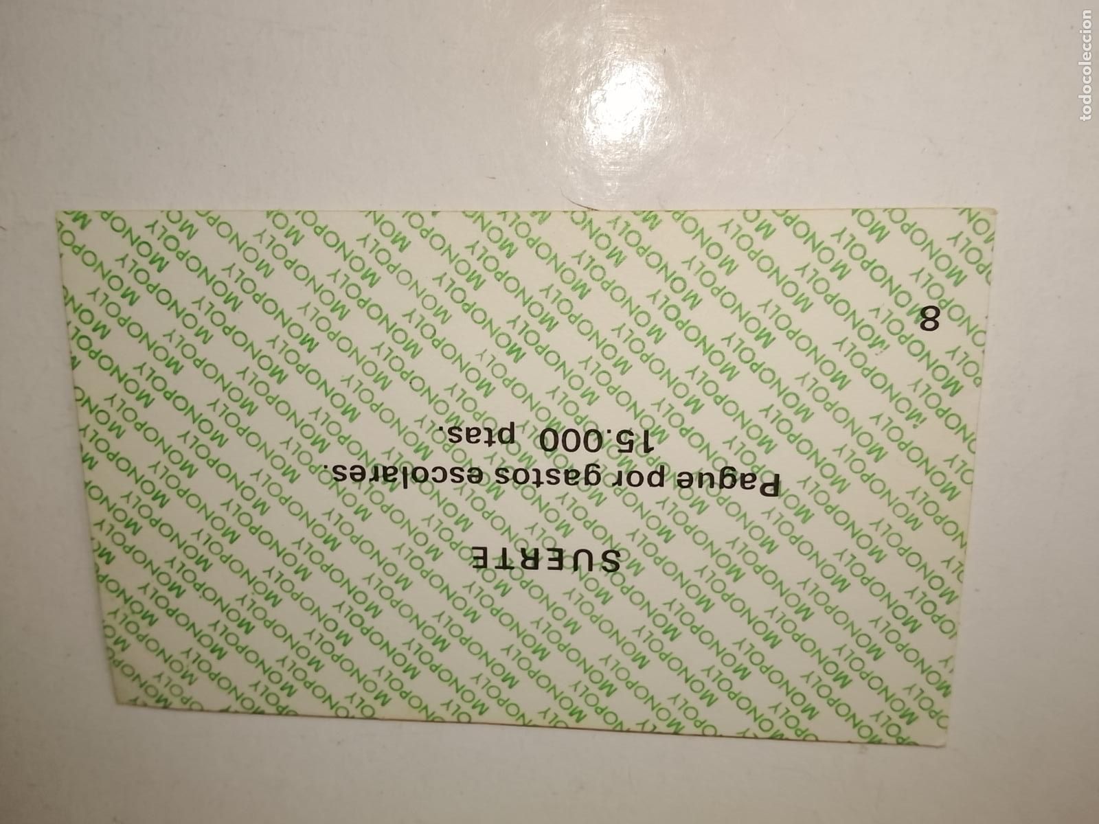 Juegos de mesa: FICHA TARJETA DEL JUEGO MONOPOLY A&Ntilde;OS 70S COMPLETE SUS FALTAS, SE VENDE LA DE LA FOTO