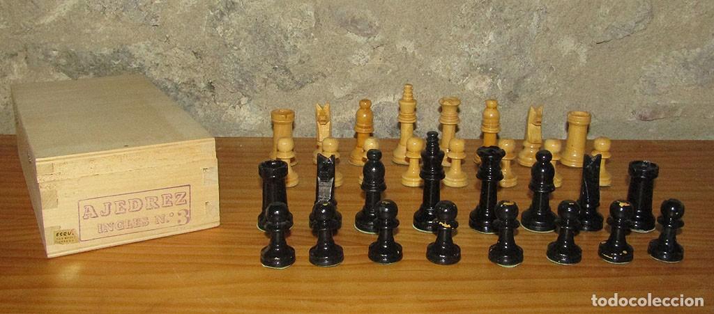 Juegos de mesa: JUEGO DE PIEZAS DE AJEDREZ INGLES N&ordm;3 - MADERA - JUEGO COMPLETO