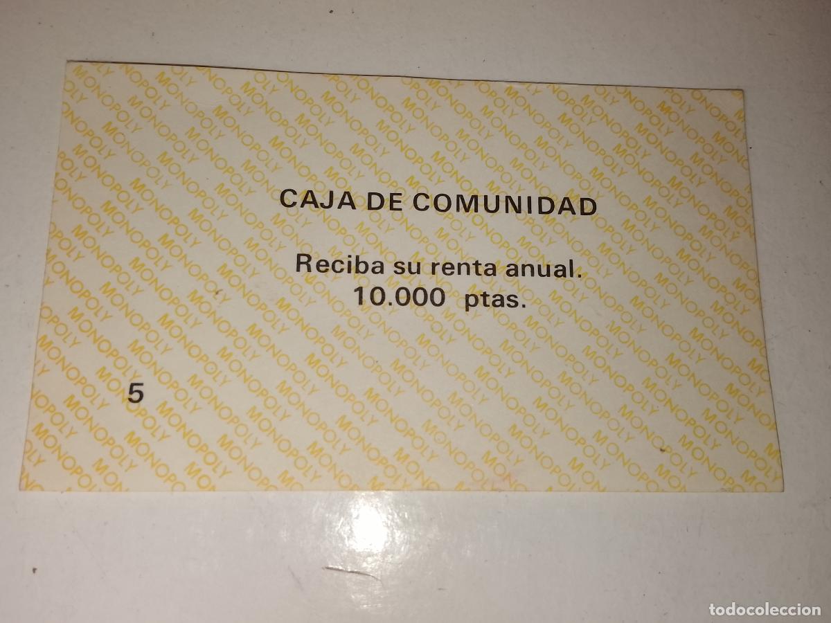 Juegos de mesa: FICHA TARJETA DEL JUEGO MONOPOLY A&Ntilde;OS 70S COMPLETE SUS FALTAS, SE VENDE LA DE LA FOTO