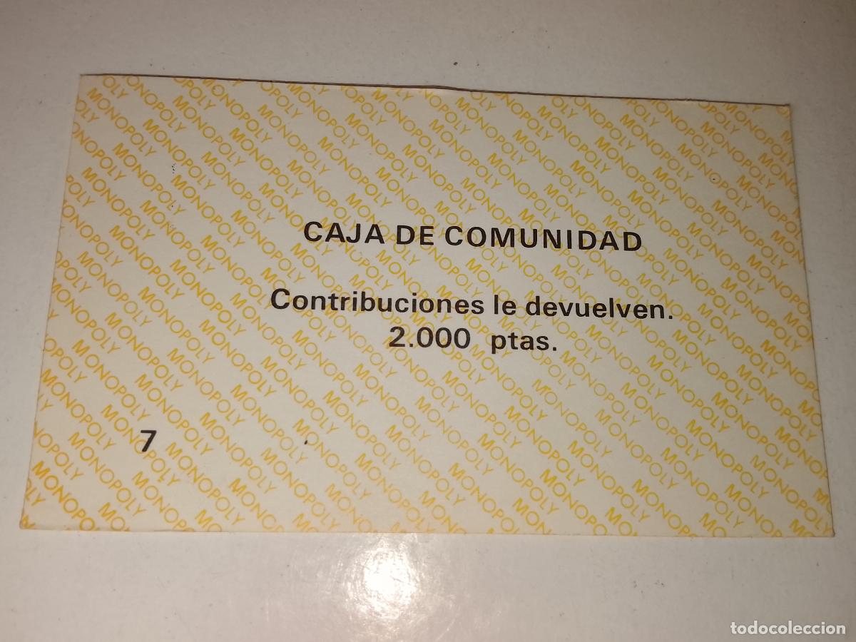 Juegos de mesa: FICHA TARJETA DEL JUEGO MONOPOLY A&Ntilde;OS 70S COMPLETE SUS FALTAS, SE VENDE LA DE LA FOTO