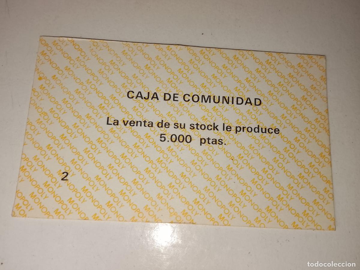 Juegos de mesa: FICHA TARJETA DEL JUEGO MONOPOLY A&Ntilde;OS 70S COMPLETE SUS FALTAS, SE VENDE LA DE LA FOTO