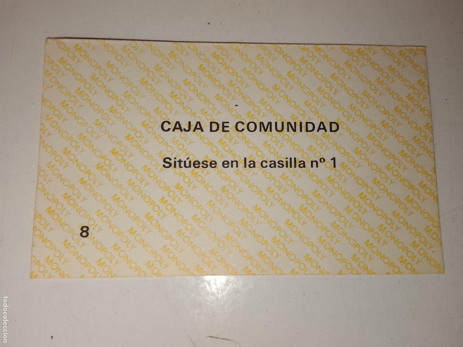 Juegos de mesa: FICHA TARJETA DEL JUEGO MONOPOLY A&Ntilde;OS 70S COMPLETE SUS FALTAS, SE VENDE LA DE LA FOTO