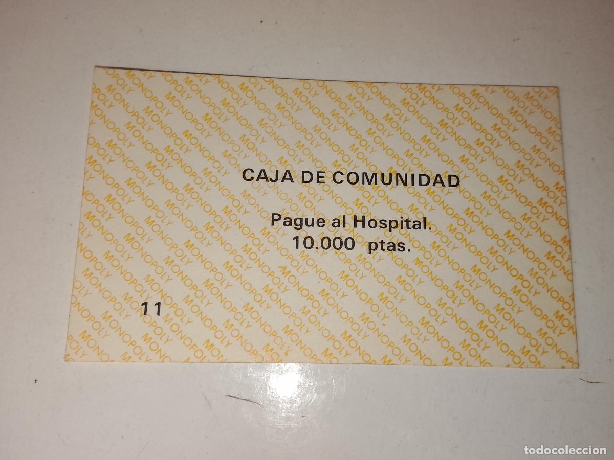 Juegos de mesa: FICHA TARJETA DEL JUEGO MONOPOLY A&Ntilde;OS 70S COMPLETE SUS FALTAS, SE VENDE LA DE LA FOTO