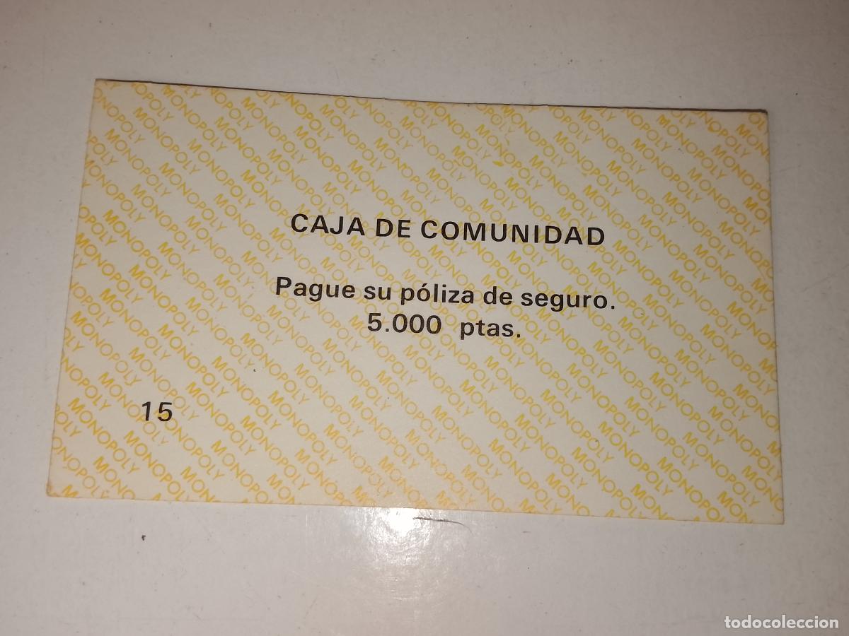 Juegos de mesa: FICHA TARJETA DEL JUEGO MONOPOLY A&Ntilde;OS 70S COMPLETE SUS FALTAS, SE VENDE LA DE LA FOTO