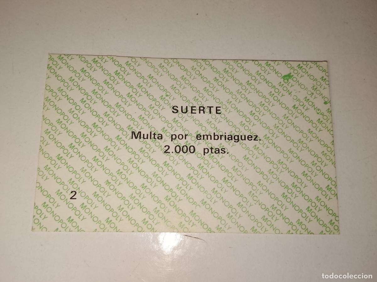 Juegos de mesa: FICHA TARJETA DEL JUEGO MONOPOLY A&Ntilde;OS 70S COMPLETE SUS FALTAS, SE VENDE LA DE LA FOTO