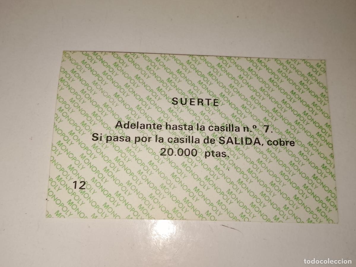 Juegos de mesa: FICHA TARJETA DEL JUEGO MONOPOLY A&Ntilde;OS 70S COMPLETE SUS FALTAS, SE VENDE LA DE LA FOTO