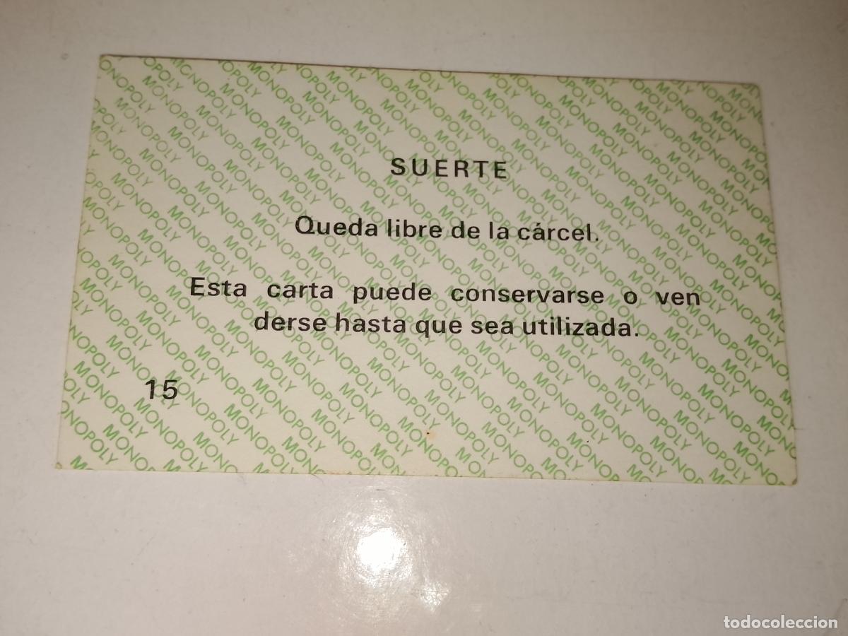Juegos de mesa: FICHA TARJETA DEL JUEGO MONOPOLY A&Ntilde;OS 70S COMPLETE SUS FALTAS, SE VENDE LA DE LA FOTO
