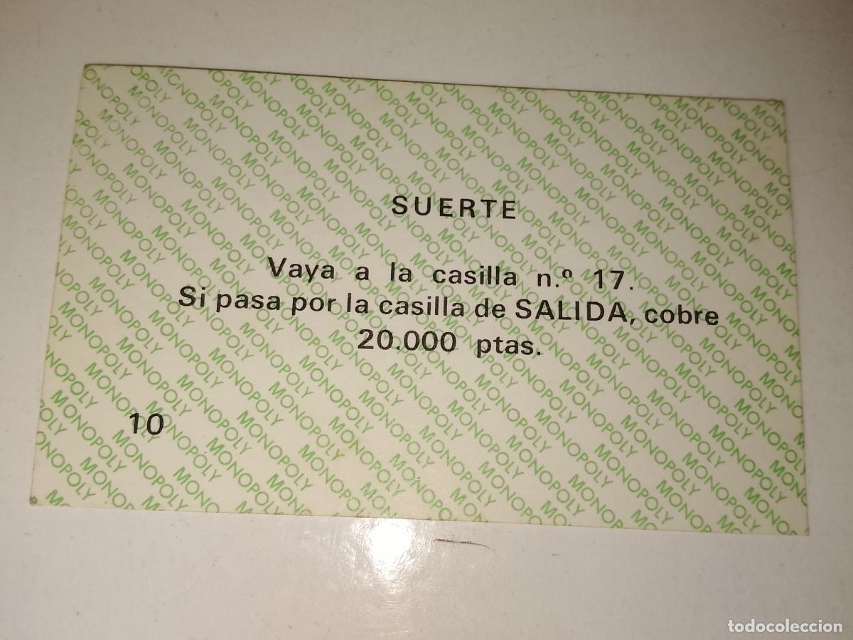 Juegos de mesa: FICHA TARJETA DEL JUEGO MONOPOLY A&Ntilde;OS 70S COMPLETE SUS FALTAS, SE VENDE LA DE LA FOTO