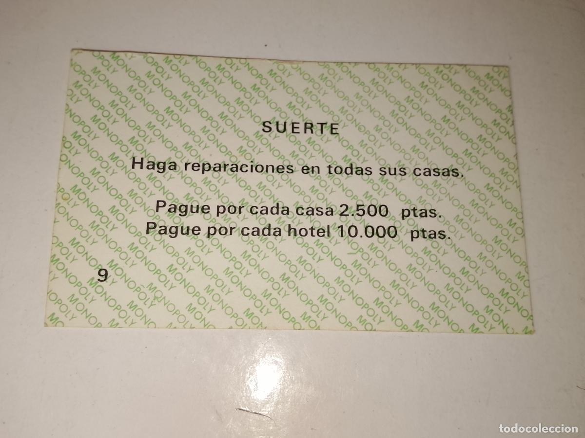 Juegos de mesa: FICHA TARJETA DEL JUEGO MONOPOLY A&Ntilde;OS 70S COMPLETE SUS FALTAS, SE VENDE LA DE LA FOTO