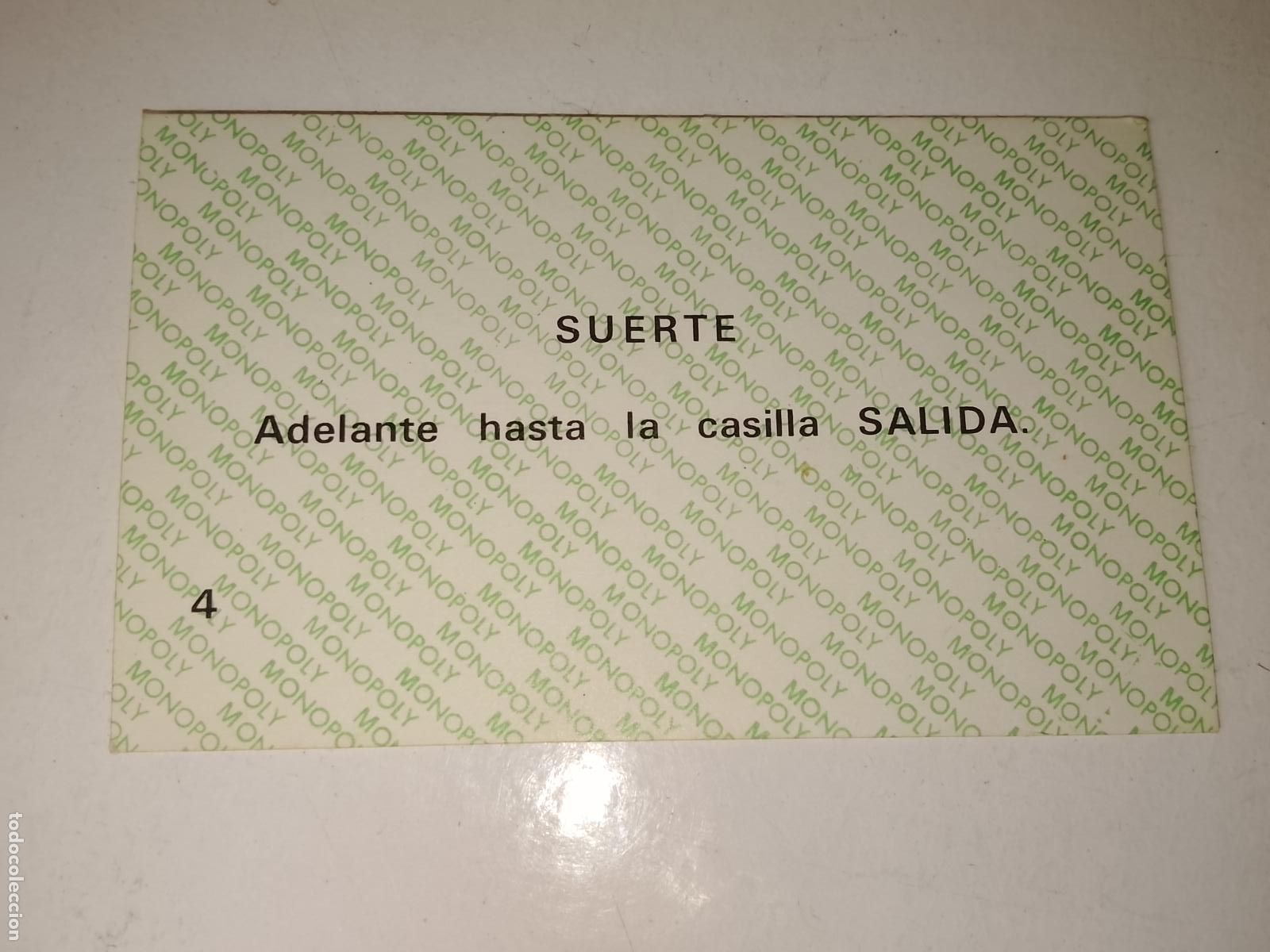 Juegos de mesa: FICHA TARJETA DEL JUEGO MONOPOLY A&Ntilde;OS 70S COMPLETE SUS FALTAS, SE VENDE LA DE LA FOTO