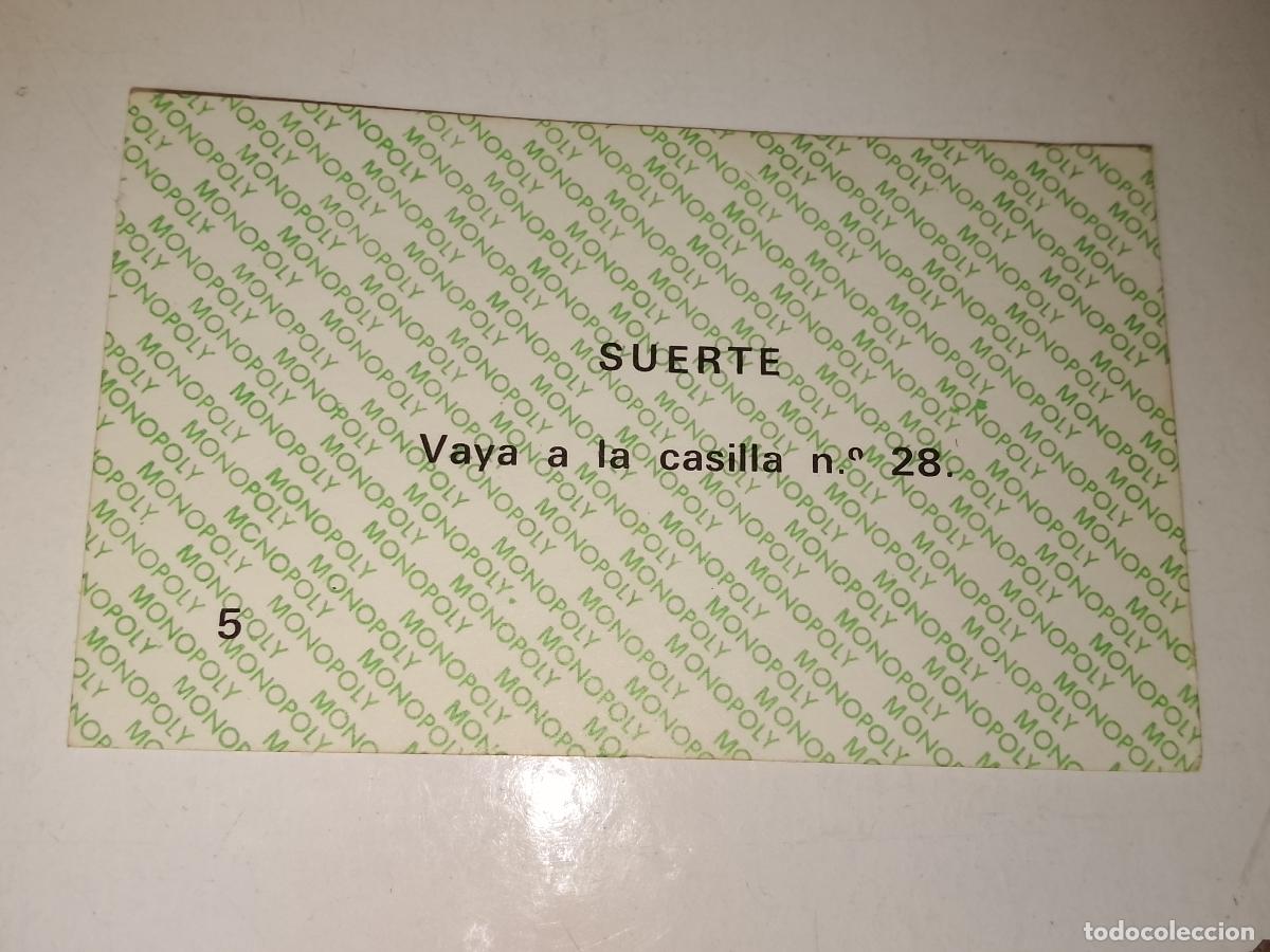 Juegos de mesa: FICHA TARJETA DEL JUEGO MONOPOLY A&Ntilde;OS 70S COMPLETE SUS FALTAS, SE VENDE LA DE LA FOTO