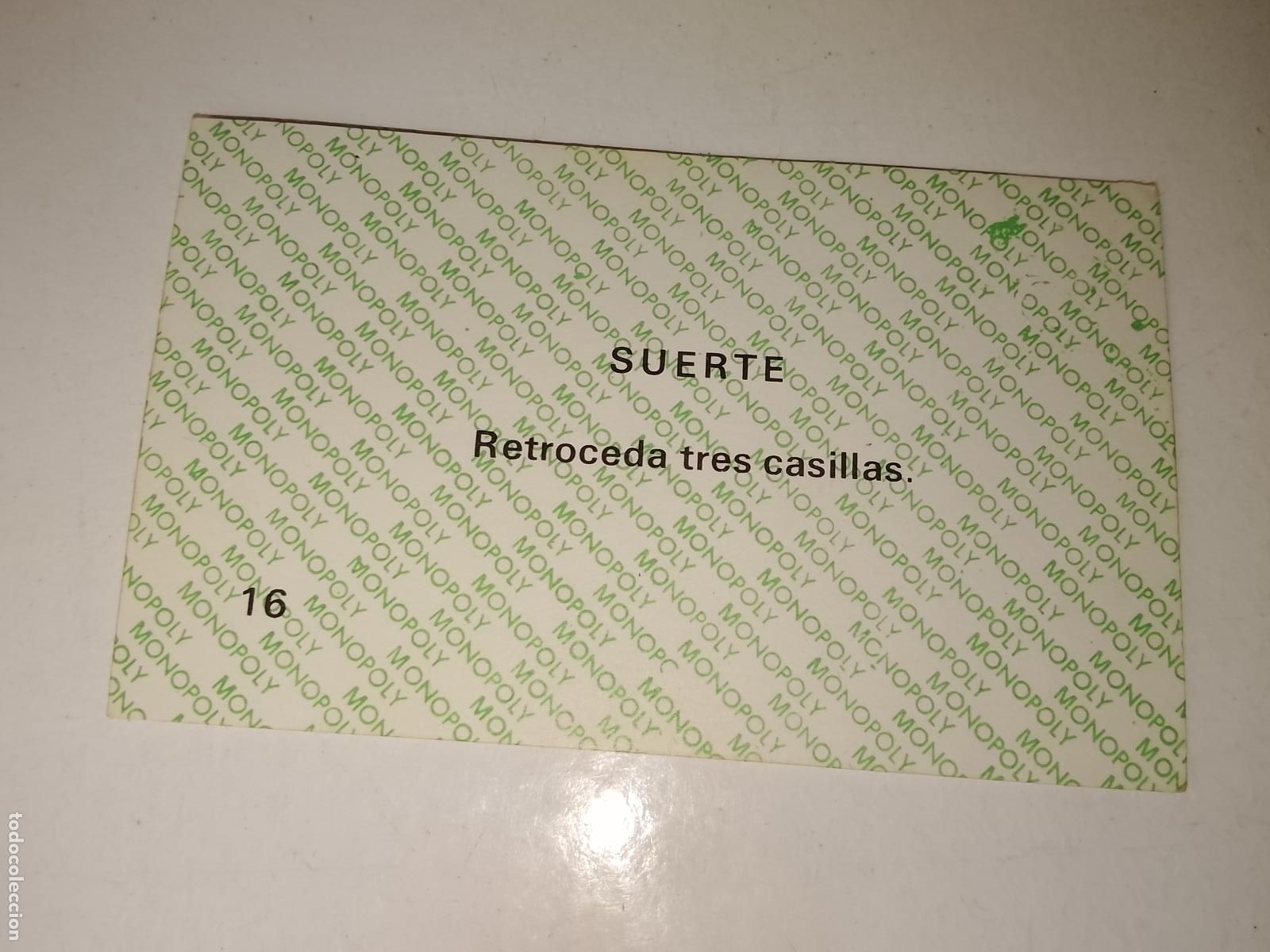 Juegos de mesa: FICHA TARJETA DEL JUEGO MONOPOLY A&Ntilde;OS 70S COMPLETE SUS FALTAS, SE VENDE LA DE LA FOTO
