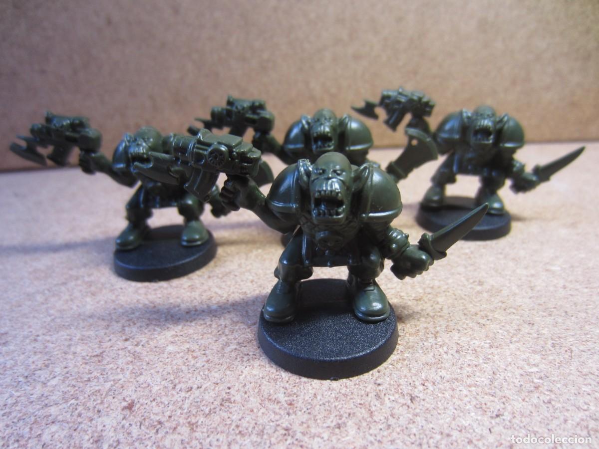 Juegos de mesa: Lote 4 Orcos con Bolter, Machetes y Cuchillos. Repuestos Space Crusade Cruzada Estelar MB
