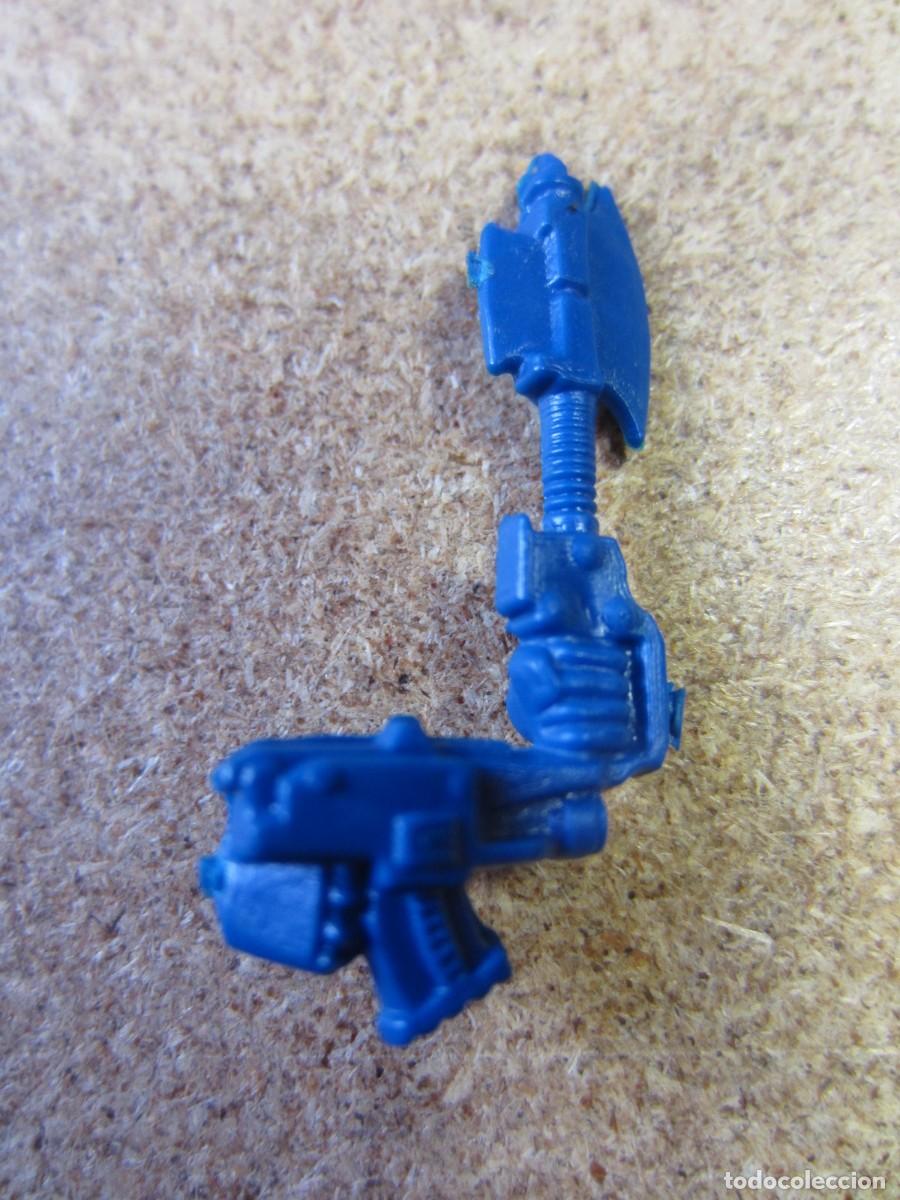 Juegos de mesa: Melta-Gun (Rifle de Fusi&oacute;n) Azul Marines Ultramarines. Repuestos Space Crusade Cruzada Estelar MB