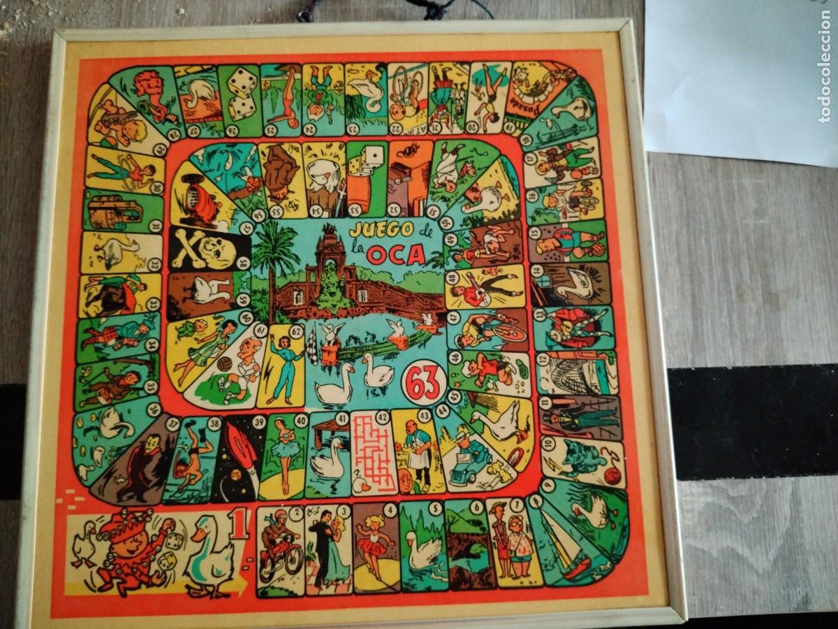 Juegos de mesa: Parchis- oca. Tablero antiguo