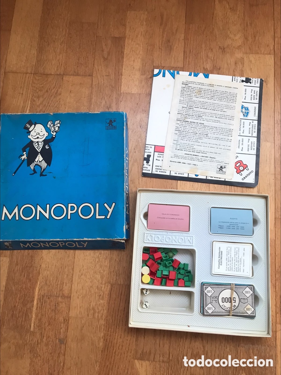 Juegos de mesa: Monopoly Antiguo Borras 7477-B Completo Vintage